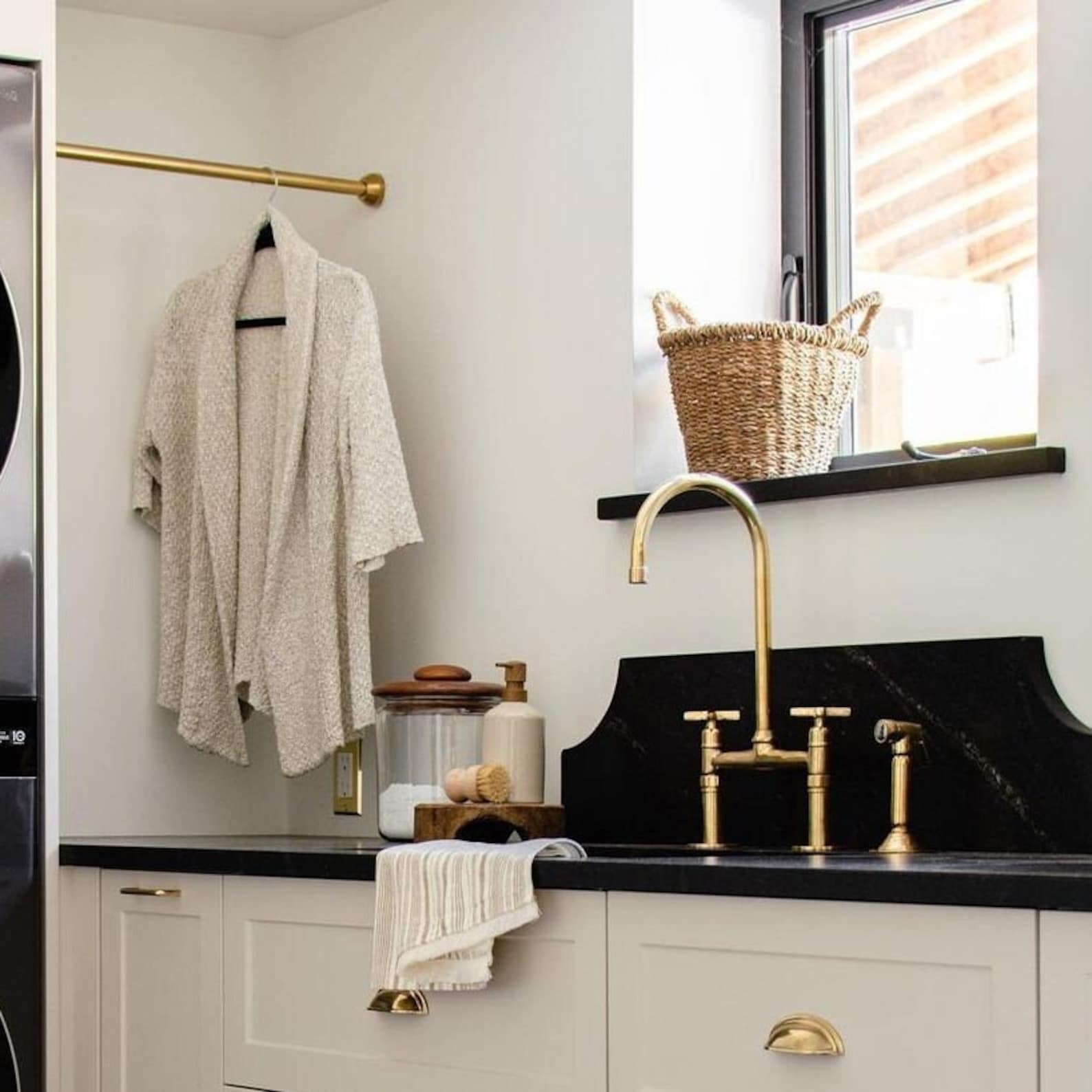 unlacquered brass bridge faucet