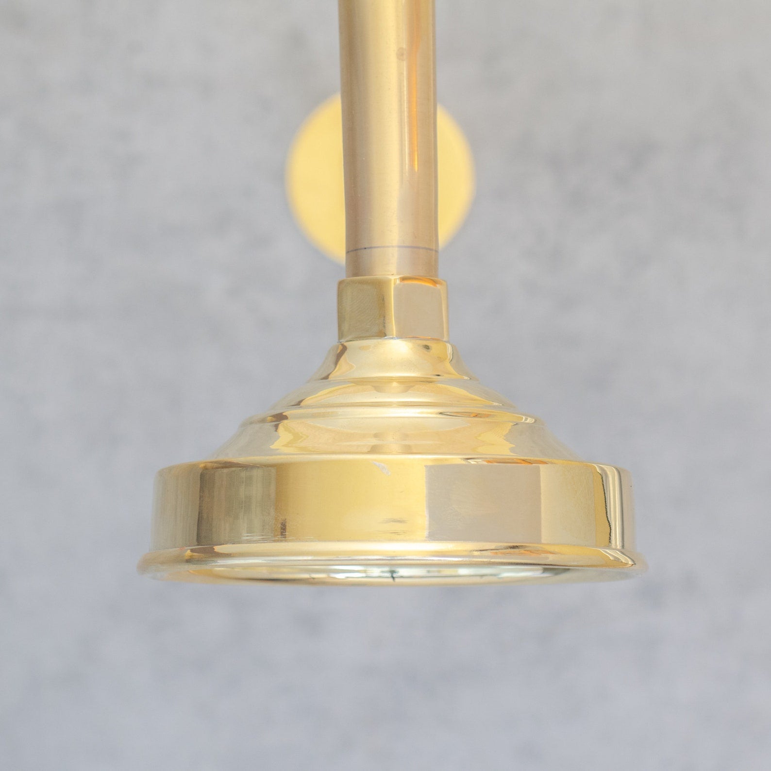 unlacquered brass showerhead small size 4 inches