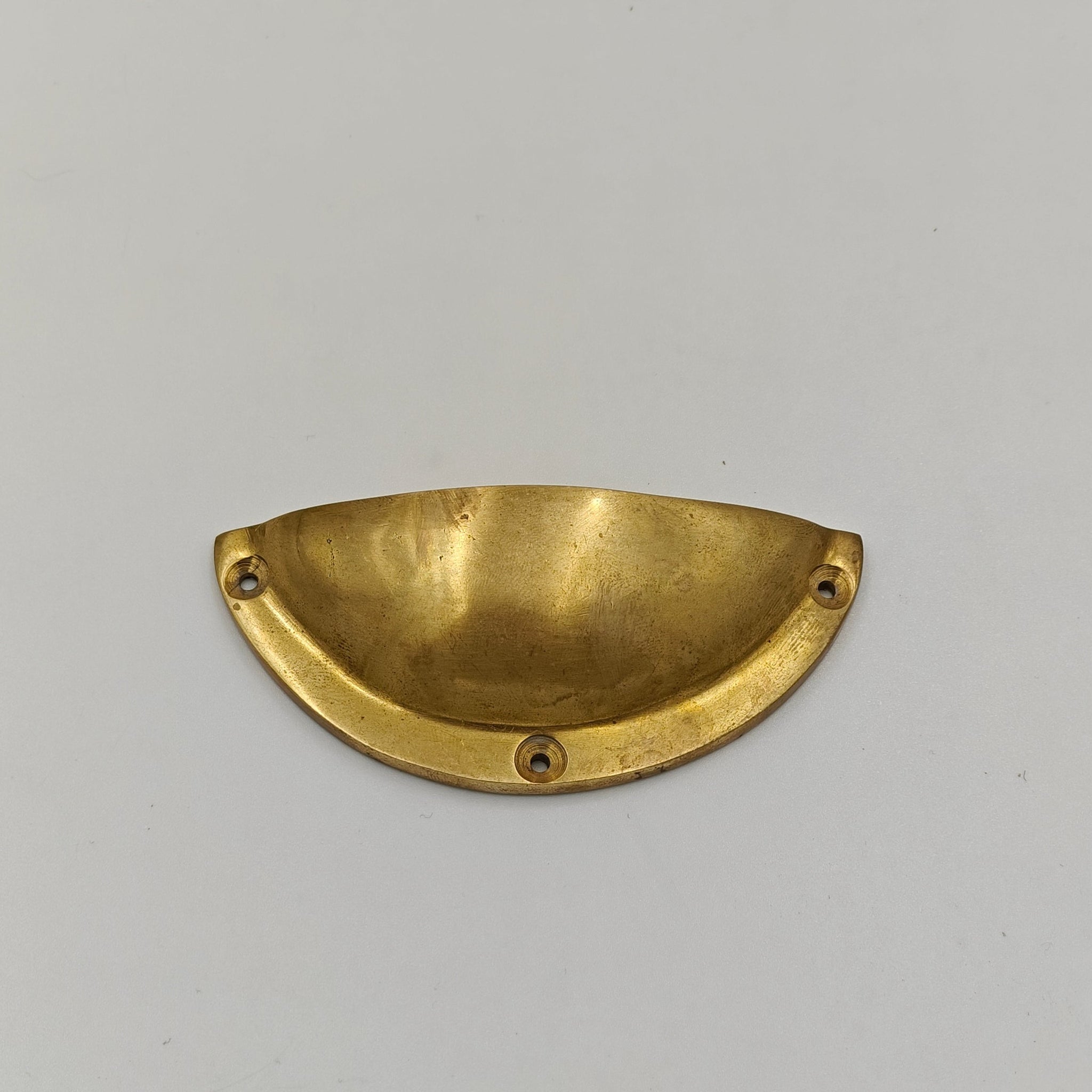 Unlacquered Brass Cup Drawer Pulls