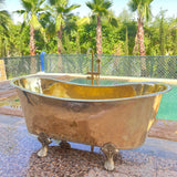 solid brass bathtub clawfoot