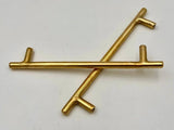 Unlacquered brass cabinet pulls