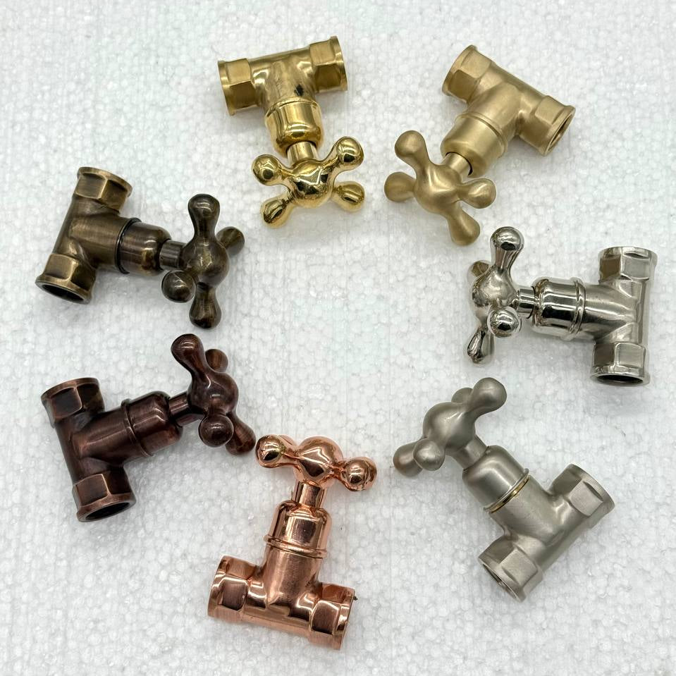 Unlacquered Brass Gate Valve 1/2 inch