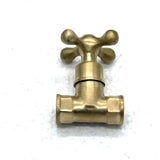 Unlacquered Brass Gate Valve 1/2 inch handle