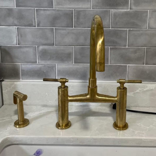 antique-brass-kitchen-faucet