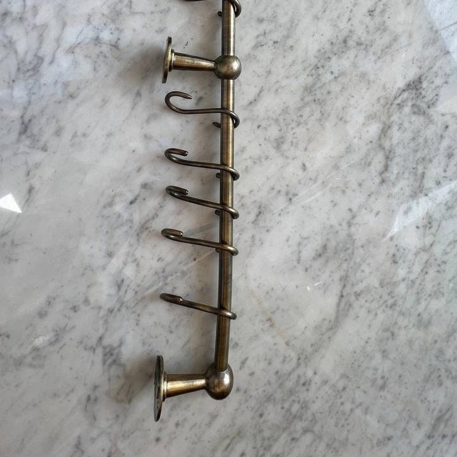 antique bronze pot rack