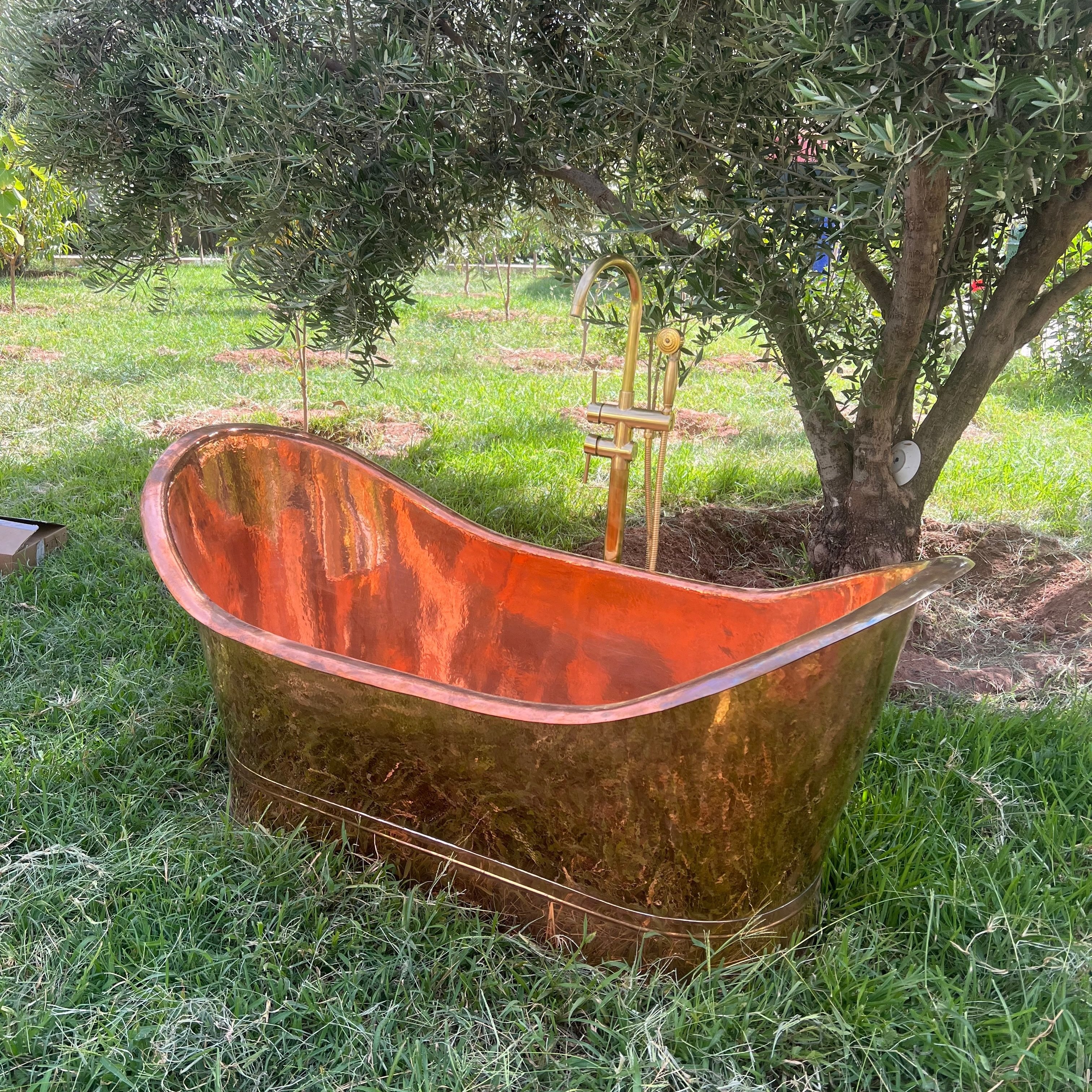 Antique Copper Bathtub Slipper