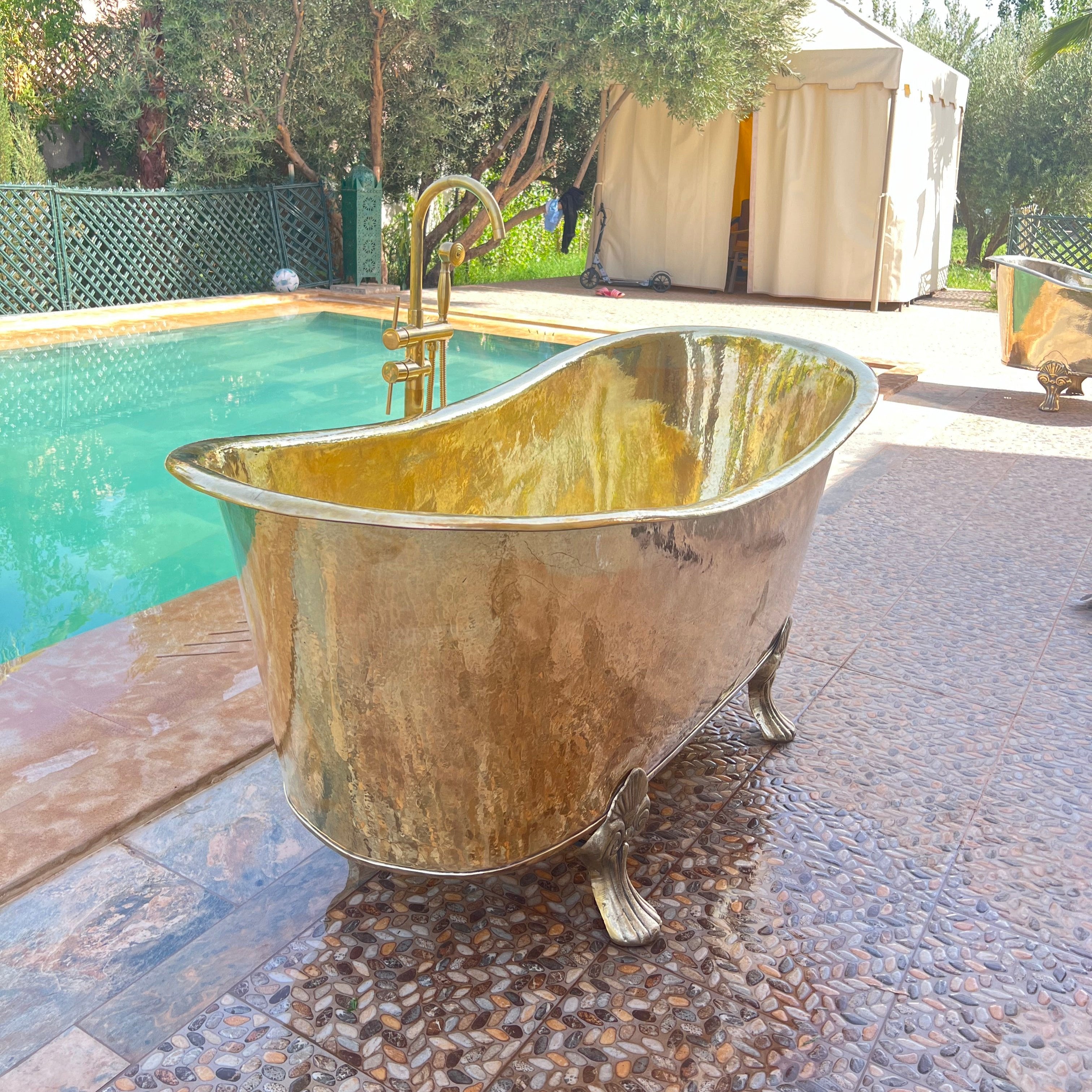 antique solid brass bathtub