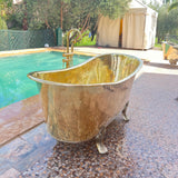 antique solid brass bathtub
