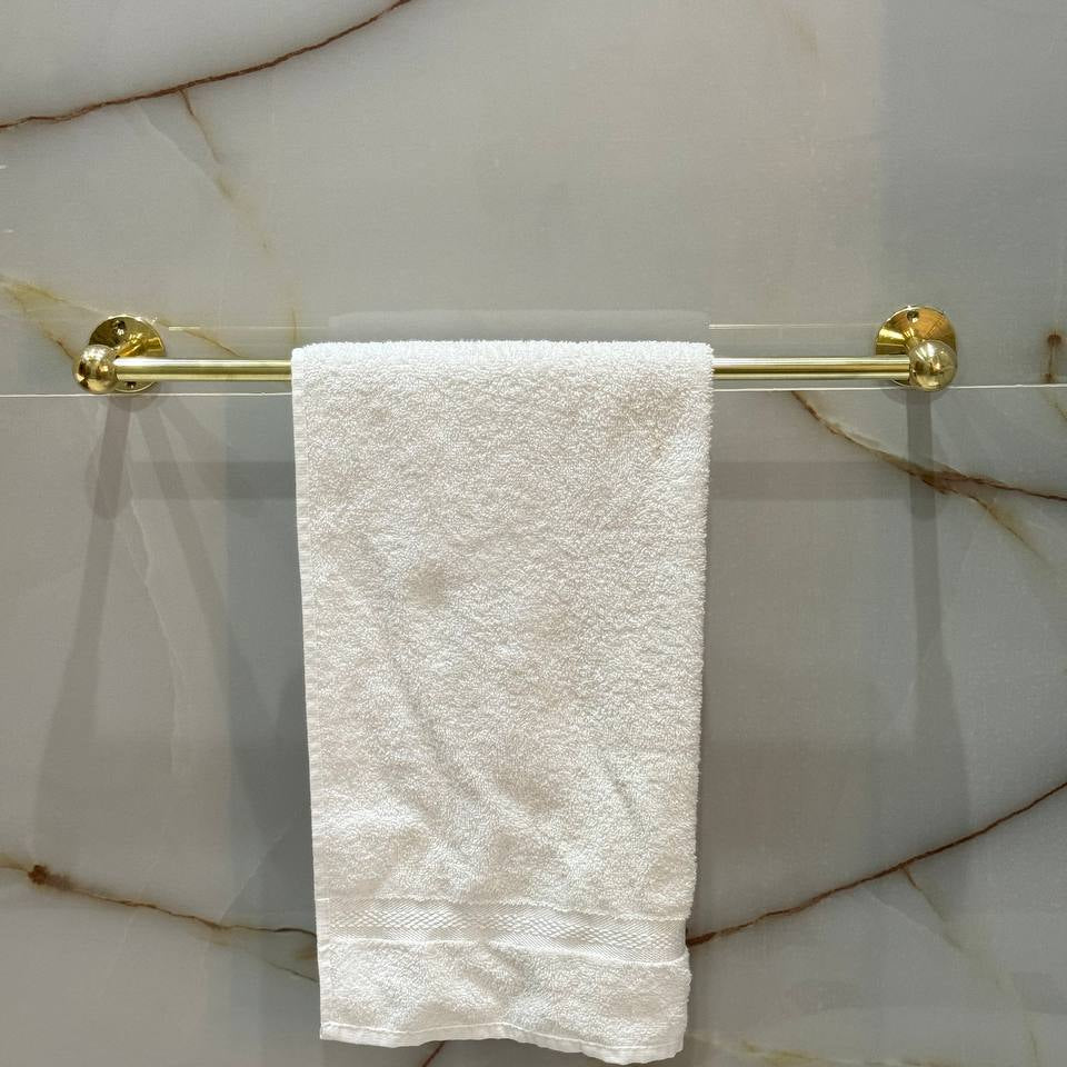 gold towel rack antique brass