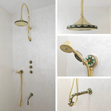 brass & resin decorated shower system