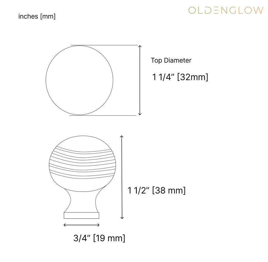 brass small round knob