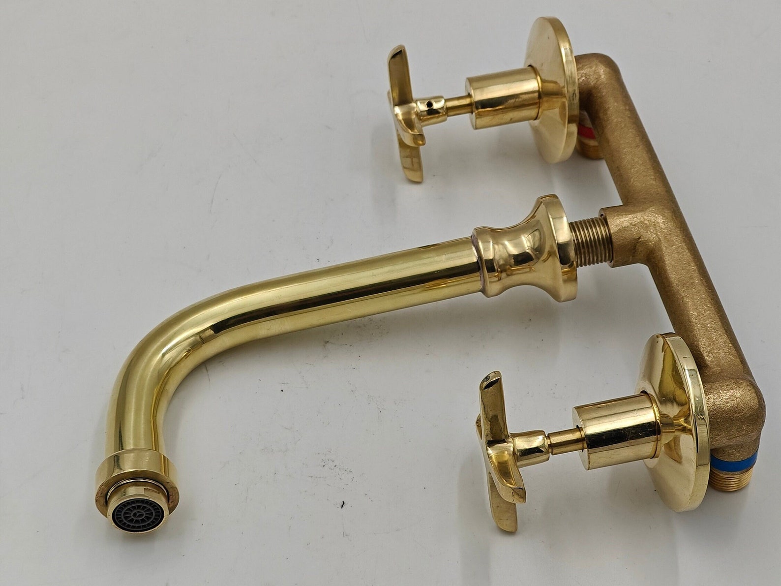 brass wall mounted faucet with rough in valve