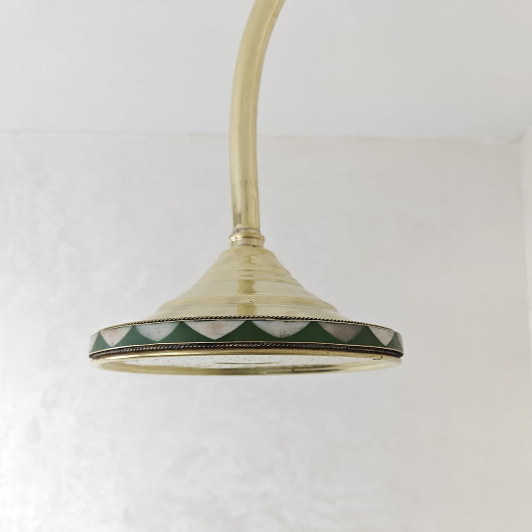 decorated brass showerhead