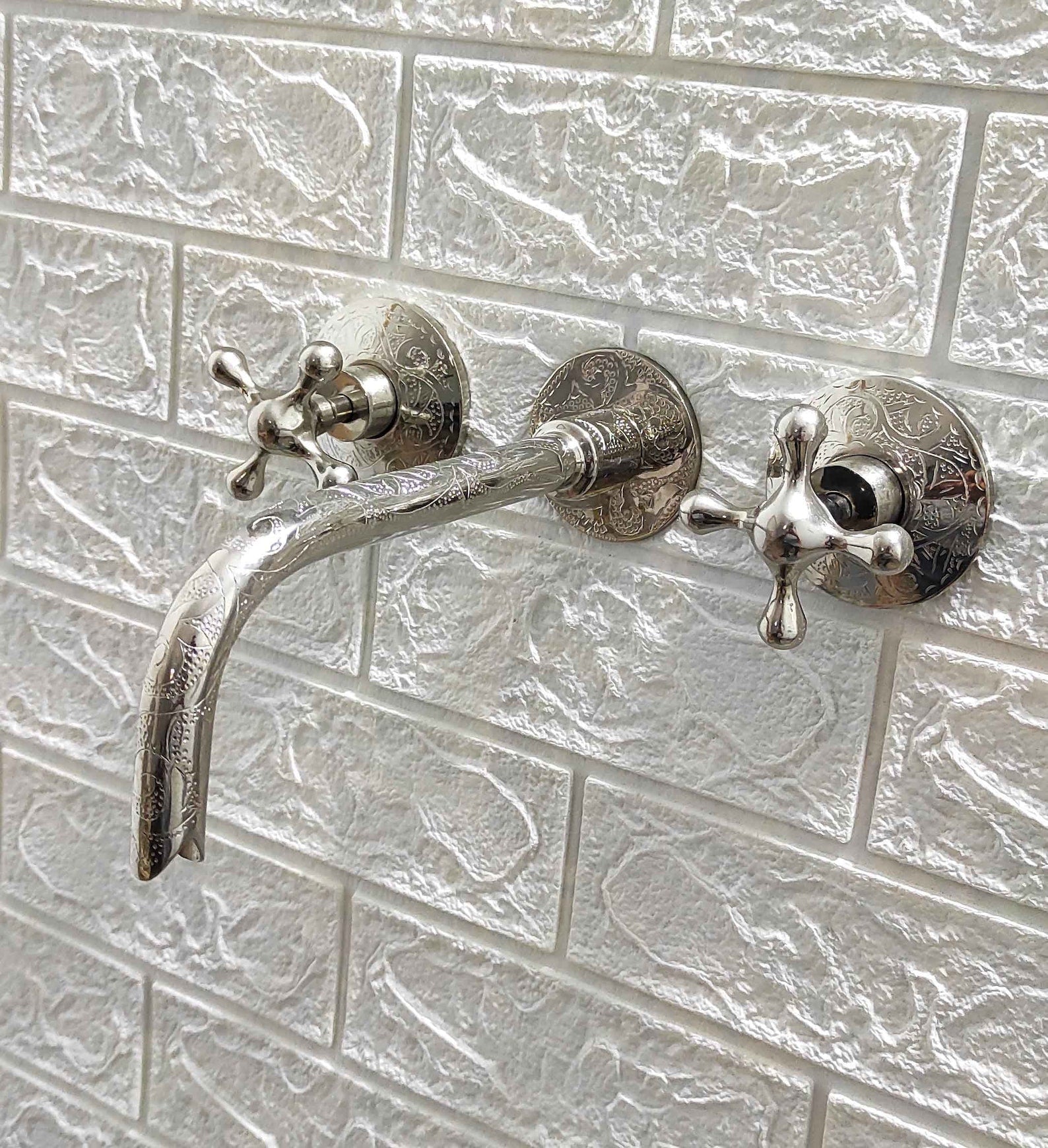 Polished Nickel Wall Mount Faucet