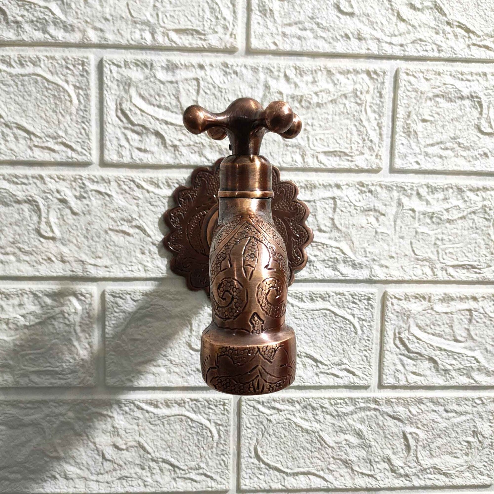 Copper Single Handle Wall Mount Faucet