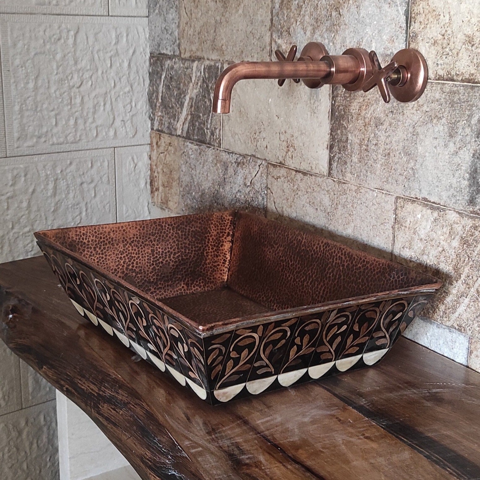 Antique Copper Sink - Farmhouse Vessel Sink - Bar Sink