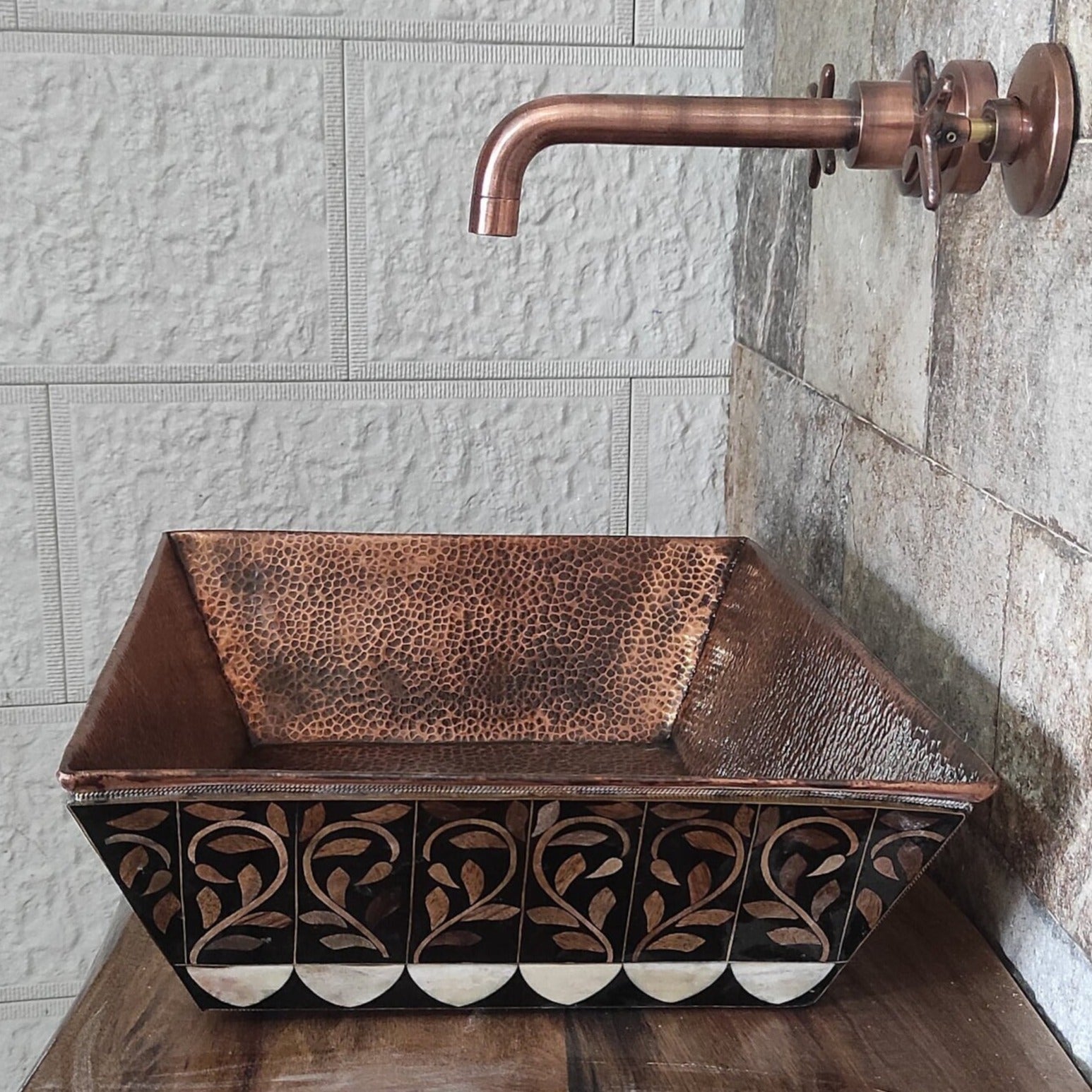 Antique Copper Sink - Farmhouse Vessel Sink - Bar Sink