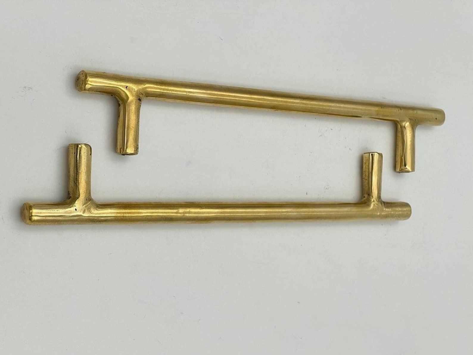 Unlacquered Brass Bar Drawer pulls- Bar cabinet Pulls