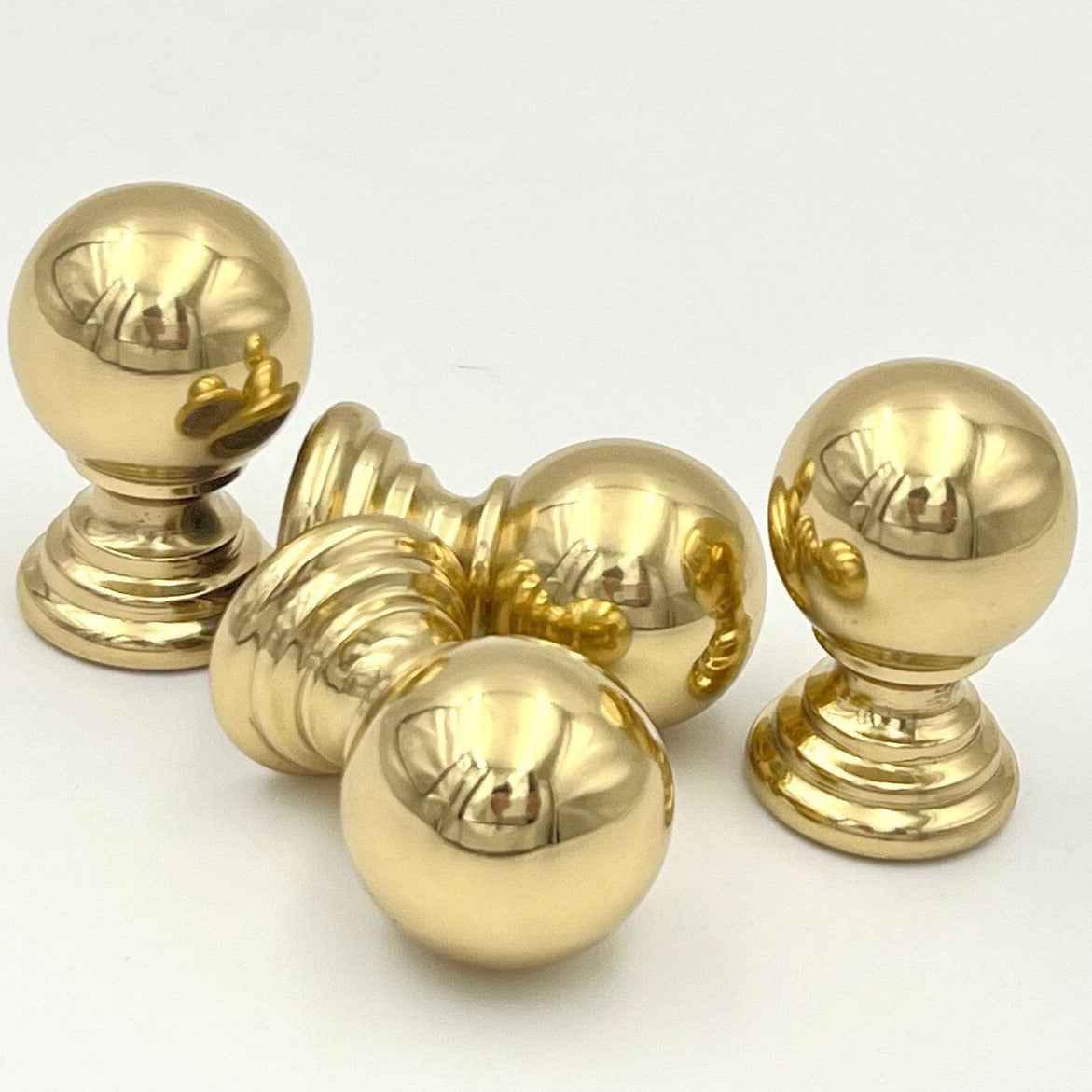 Unlacquered Brass Ball Cabinet Knob