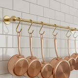 Unlacquered Brass Twisted Pot Rack