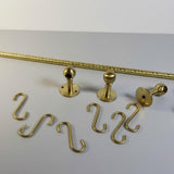 Unlacquered Brass Twisted Pot Rack