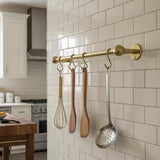 Unlacquered Brass Twisted Pot Rack