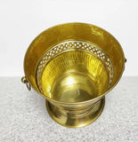 Handmade Trash Bin, Unlacquered Brass Wastebasket