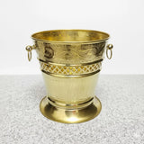 Handmade Trash Bin, Unlacquered Brass Wastebasket