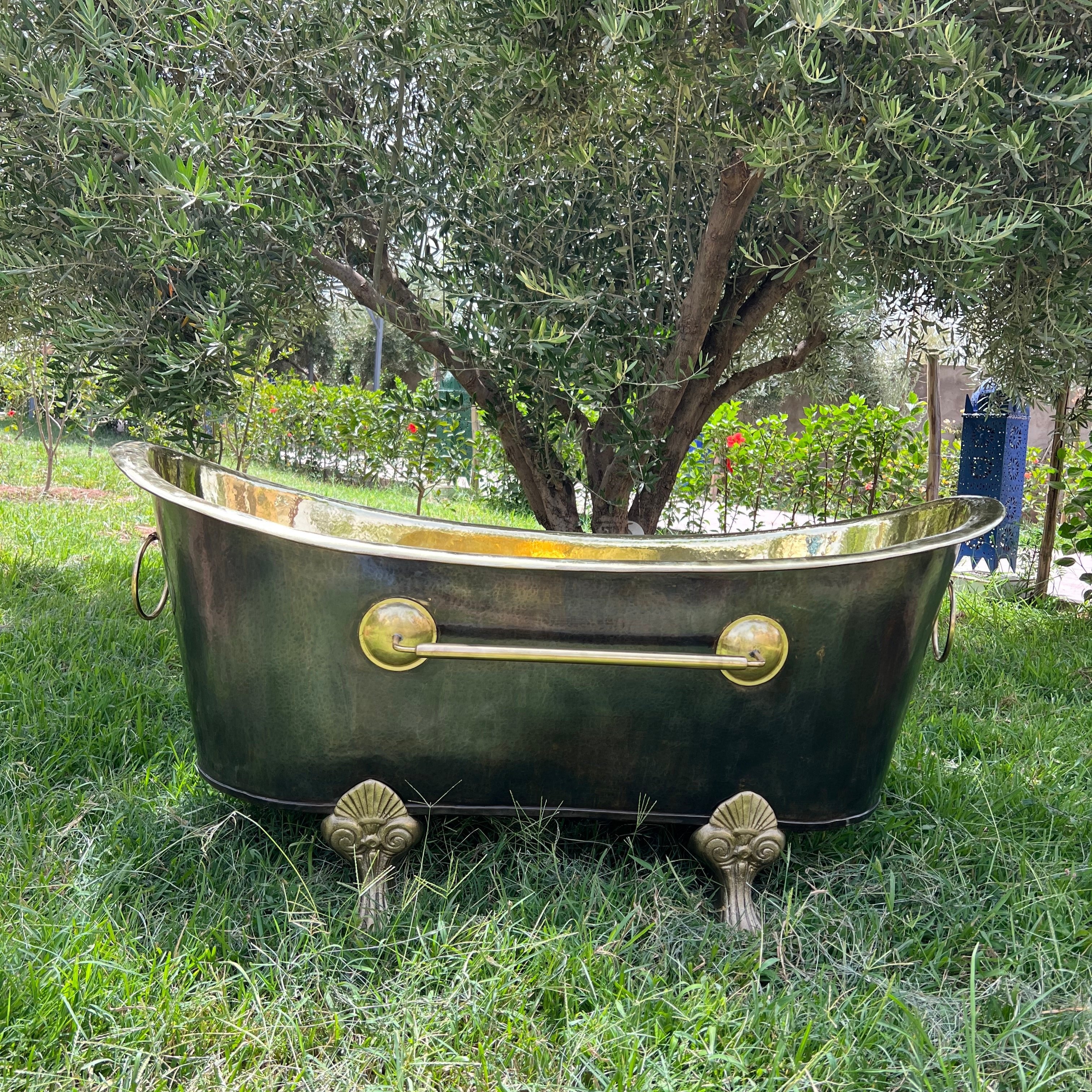 matte black solid brass bathtub