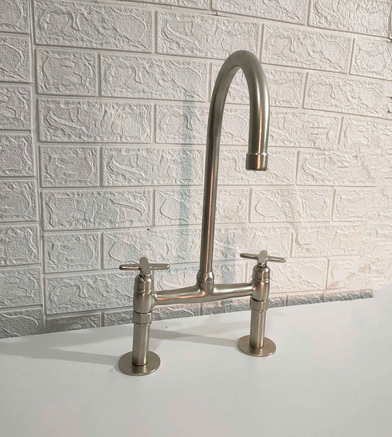 oldenglow matte nickel brass kitchen faucet