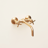 oldenglow.com unlacquered brass wall mounted faucet