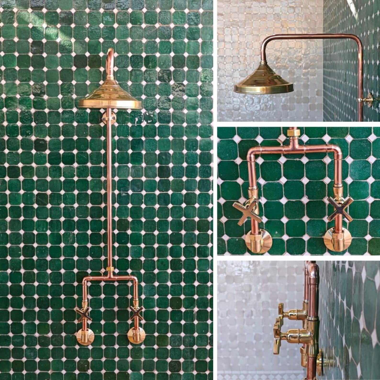 outdoor copper shower set