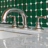 polished nickel 3 hole bathroom faucet