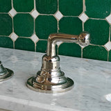 polished nickel bathroom faucet handle