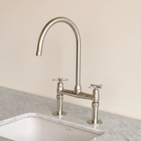 polished nickel brass kitchen faucet