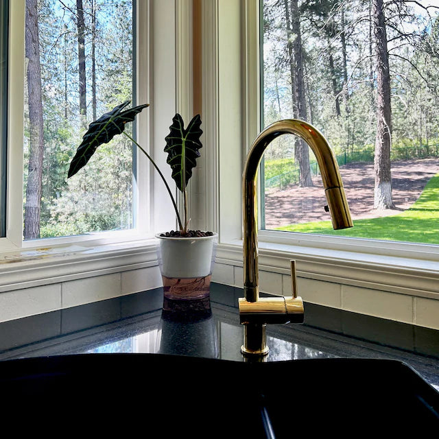 pull down brass kitchen faucet, single hole faucet
