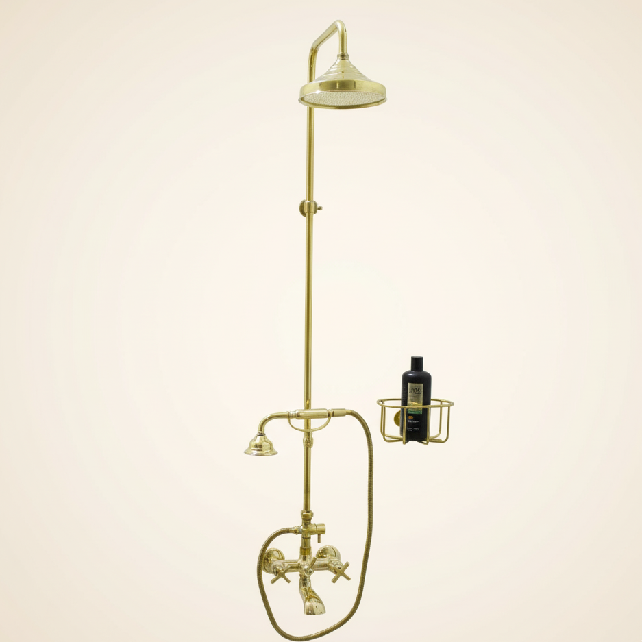 solid brass shower set tub faucet and shower hand