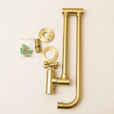unlacquered brass pot filler with one handle