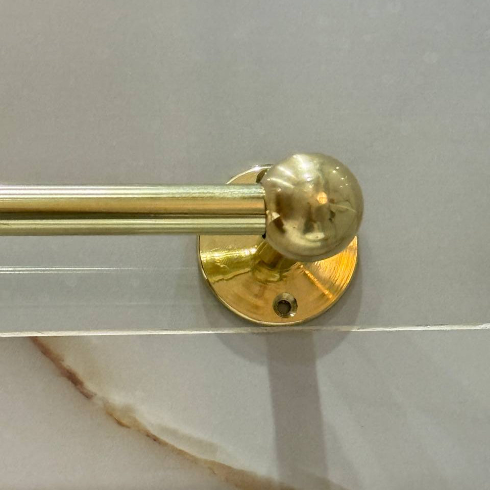 Gold brass bar towel holder
