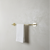 unlacquered brass towel holder bar