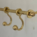 unlacquered brass towel organizer