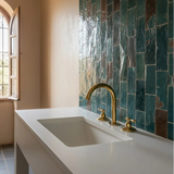 unlacquered brass vanity faucet 3 hole