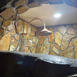 unlacquered solid copper showerhead