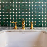 unlacquered brass 3 hole bathroom faucet