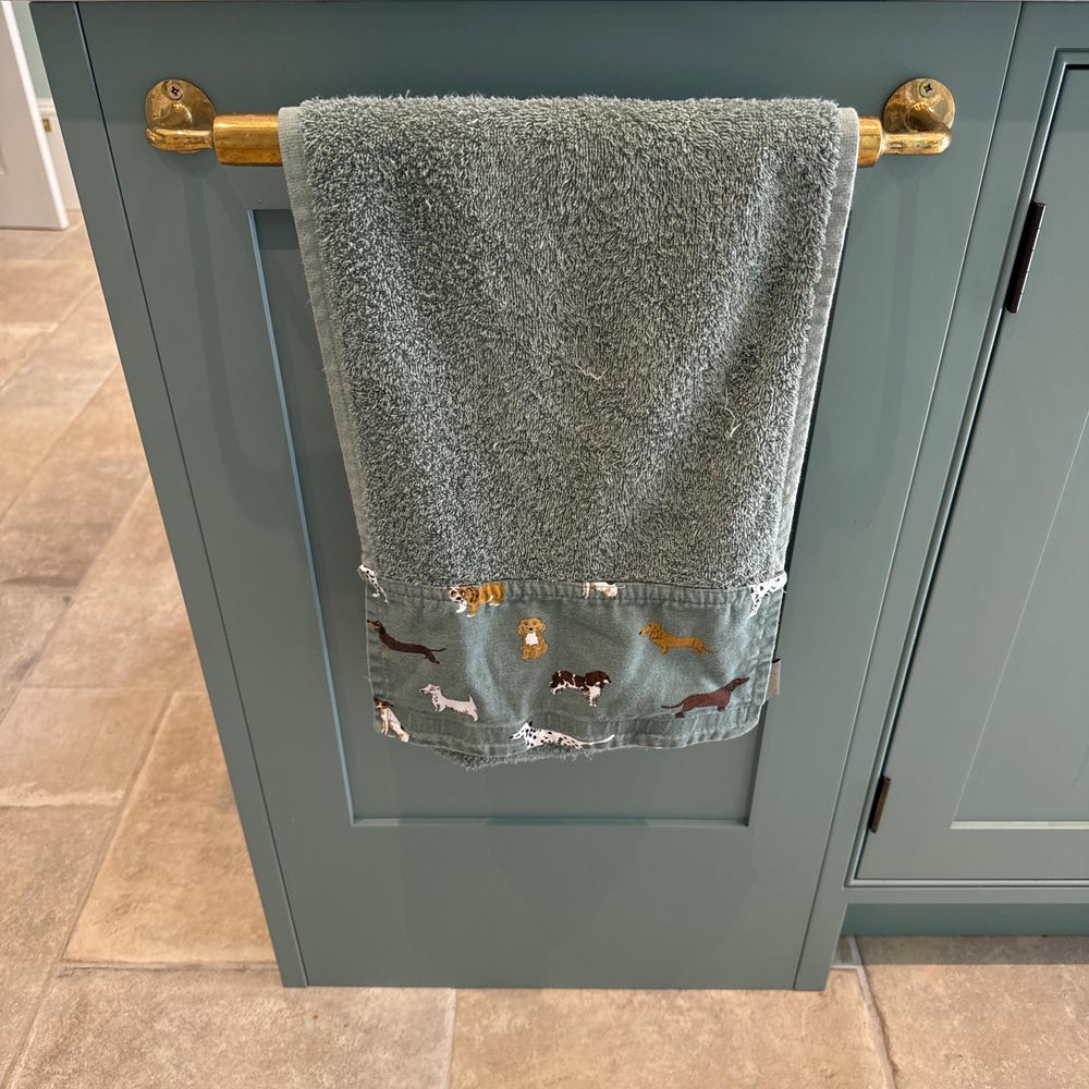 unlacquered brass bathroom bar towel holder