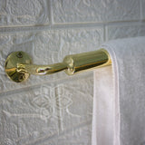 unlacquered brass bathroom bar towel holder