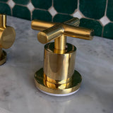 unlacquered brass bathroom faucet handles