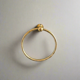 unlacquered brass bathroom towel holder