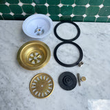 unlacquered brass drain kitchen sink