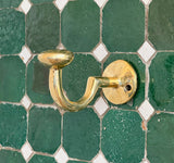 unlacquered brass entry home hooks